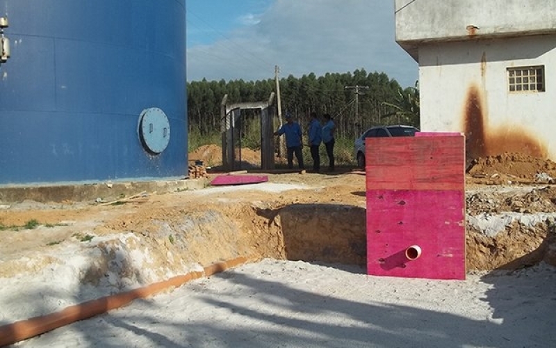 Construção da Calha Parshall no Distrito de Bebedouro